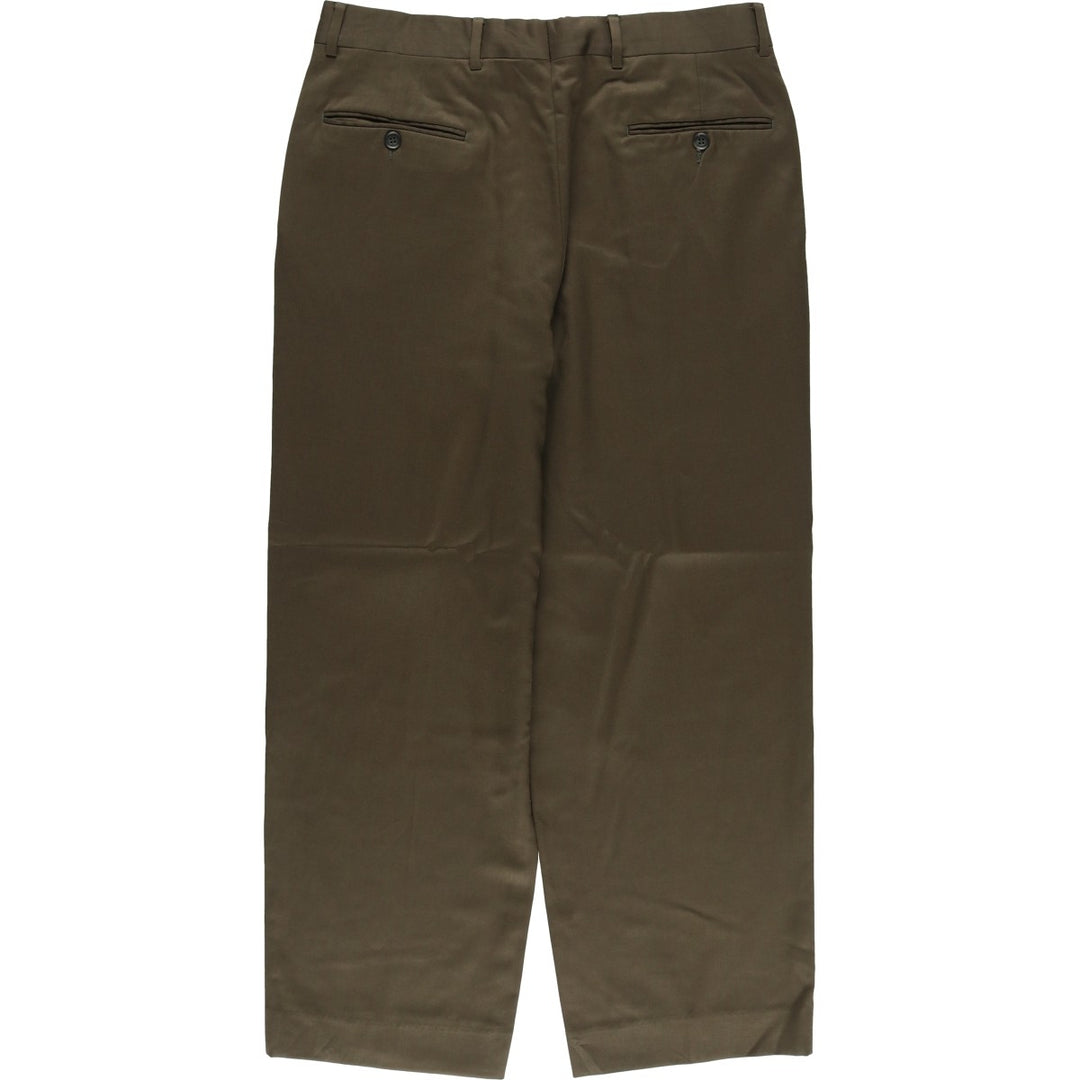 JONES NEW YORK Two-pleat Wool Pants and Slacks, Made in Canada, Men's Size W34 wool Khaki type Vintage Second Hand