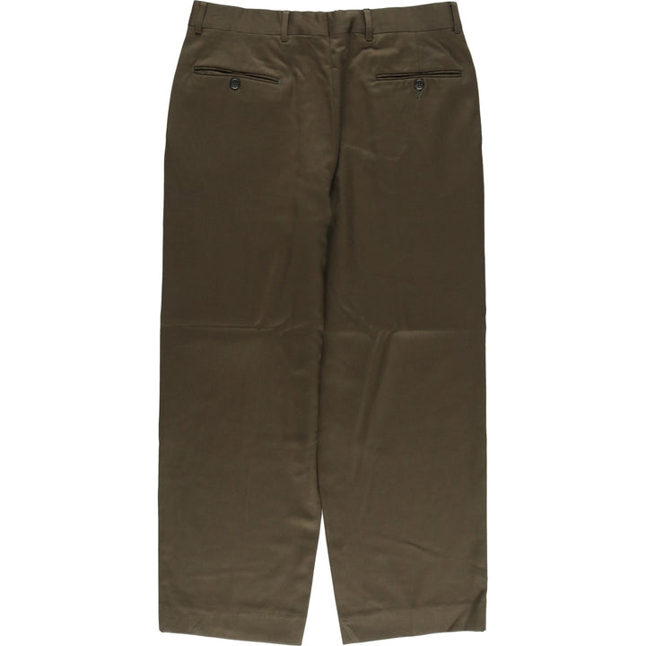 JONES NEW YORK Two-pleat Wool Pants and Slacks, Made in Canada, Men's Size W34 wool Khaki type Vintage Second Hand
