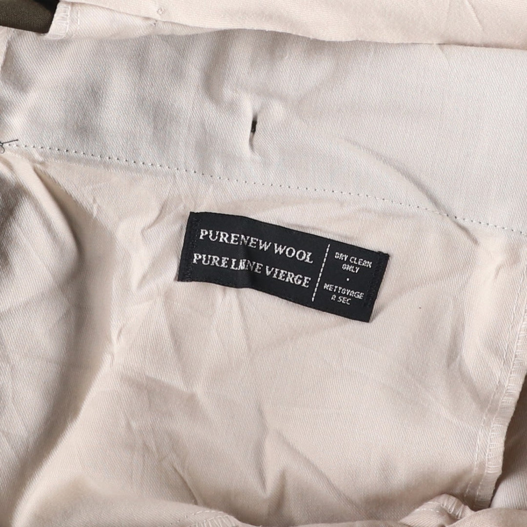JONES NEW YORK Two-pleat Wool Pants and Slacks, Made in Canada, Men's Size W34 wool Khaki type Vintage Second Hand