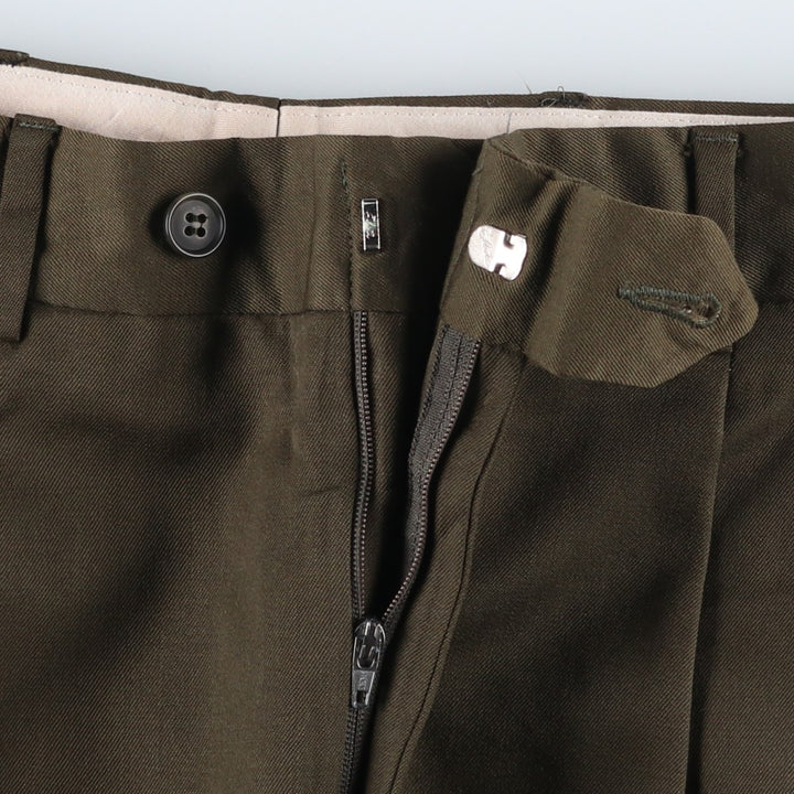 JONES NEW YORK Two-pleat Wool Pants and Slacks, Made in Canada, Men's Size W34 wool Khaki type Vintage Second Hand