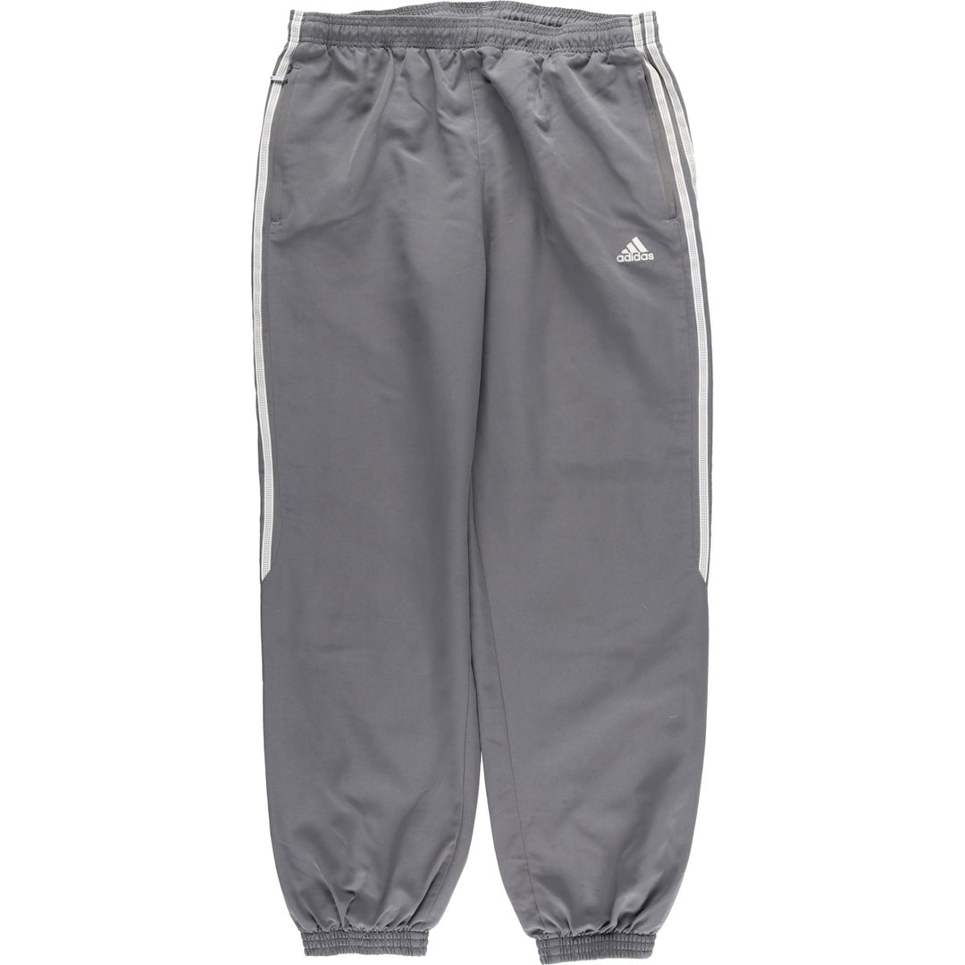 00'S Adidas warm-up pants, nylon pants, rustling pants, men's size L polyester gray type Vintage Second Hand