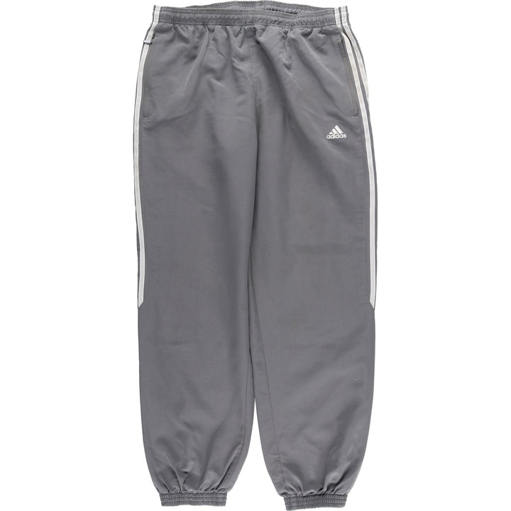 00'S Adidas warm-up pants, nylon pants, rustling pants, men's size L polyester gray type Vintage Second Hand