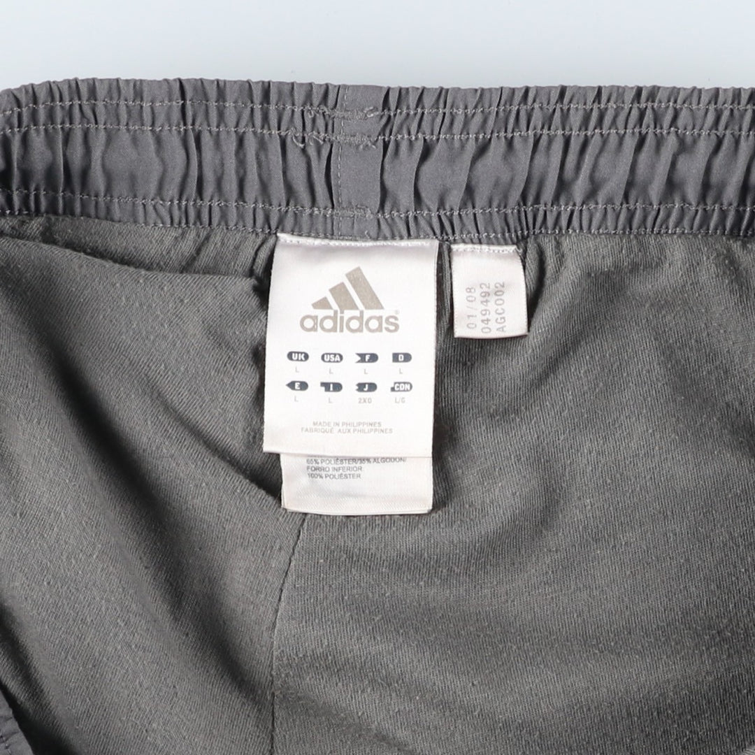 00'S Adidas warm-up pants, nylon pants, rustling pants, men's size L polyester gray type Vintage Second Hand