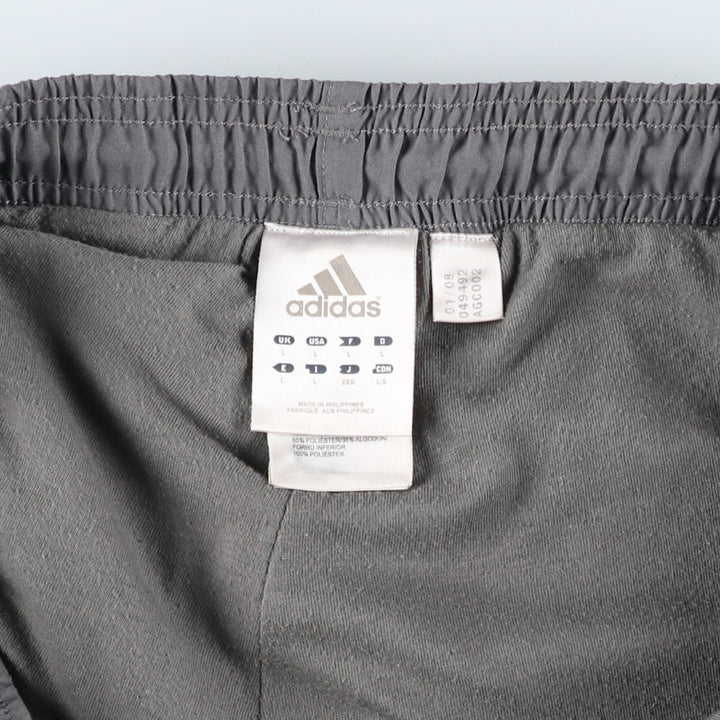 00'S Adidas warm-up pants, nylon pants, rustling pants, men's size L polyester gray type Vintage Second Hand