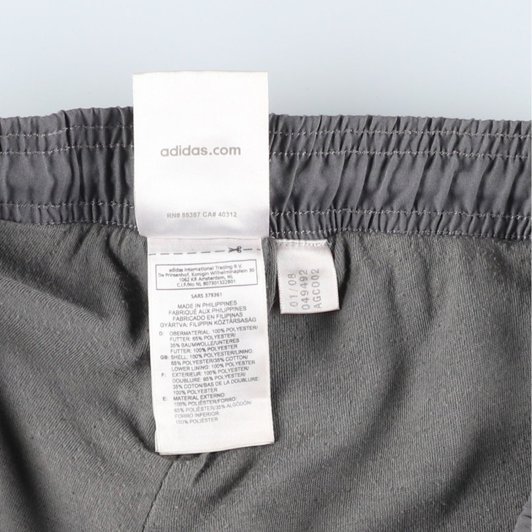 00'S Adidas warm-up pants, nylon pants, rustling pants, men's size L polyester gray type Vintage Second Hand