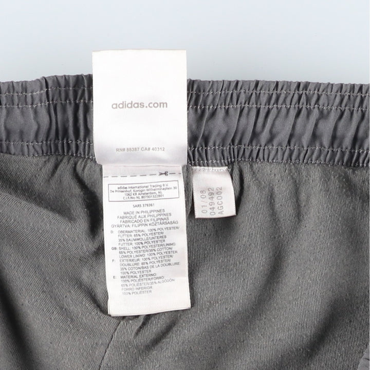 00'S Adidas warm-up pants, nylon pants, rustling pants, men's size L polyester gray type Vintage Second Hand