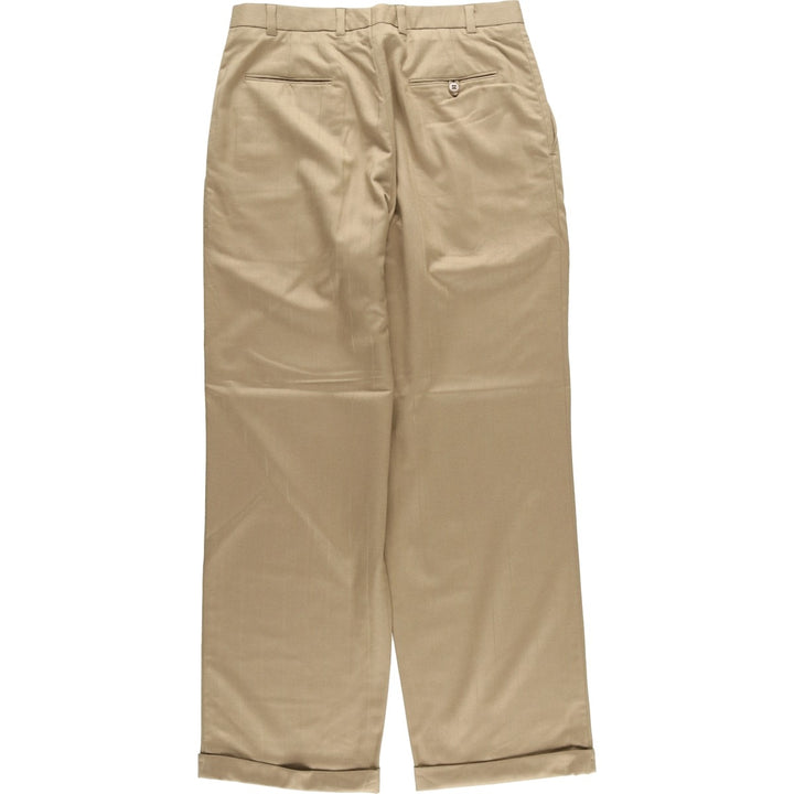 Solbro Stripe Pattern Two-Pleated Slacks, Men's Size W31 unclear Beige type Vintage Second Hand
