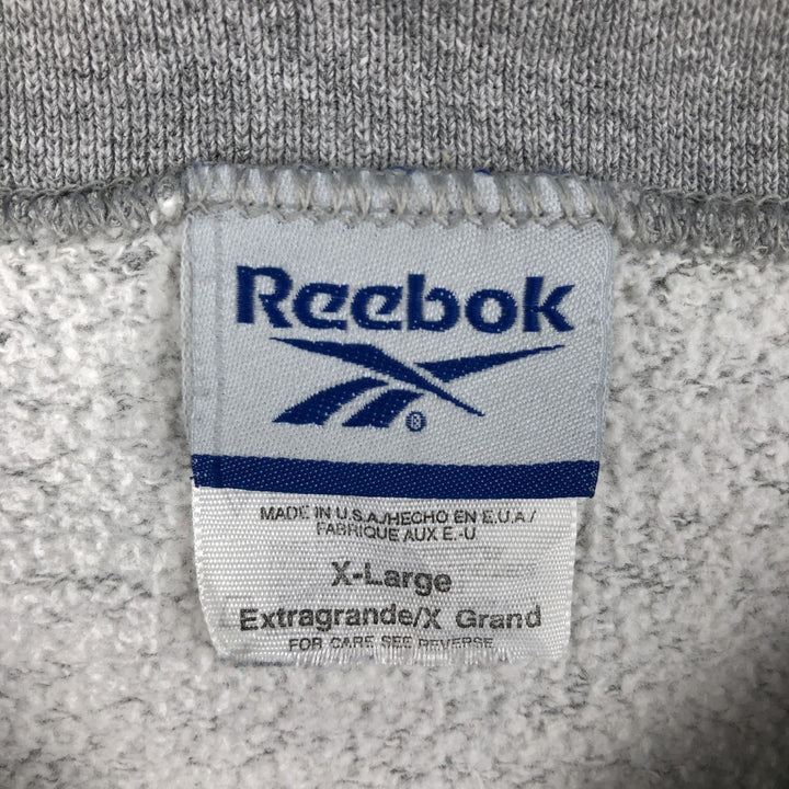 Vintage 90'S Reebok One-Point Logo Sweatshirt, Made in USA, Men's XL cotton gray type Vintage Second Hand