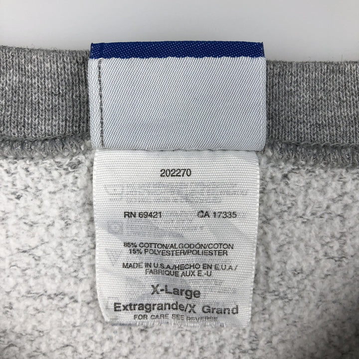 Vintage 90'S Reebok One-Point Logo Sweatshirt, Made in USA, Men's XL cotton gray type Vintage Second Hand