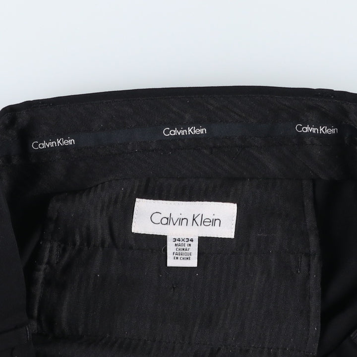 2000s~ Calvin Klein Men's Slacks, Size W36 polyester black type Vintage Second Hand