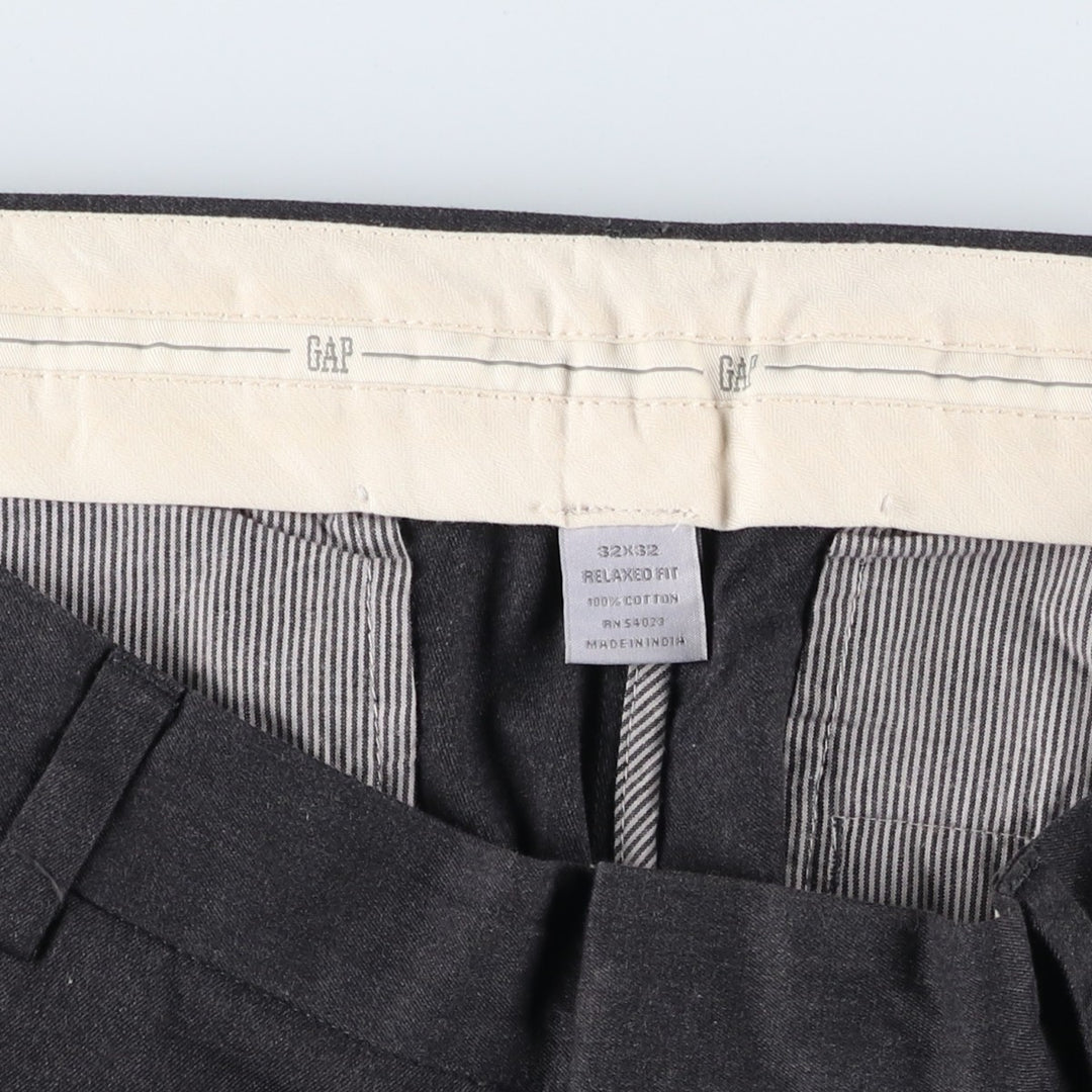 GAP Relaxed Fit Cotton Slacks, Men's Size 34 cotton gray type Vintage Second Hand