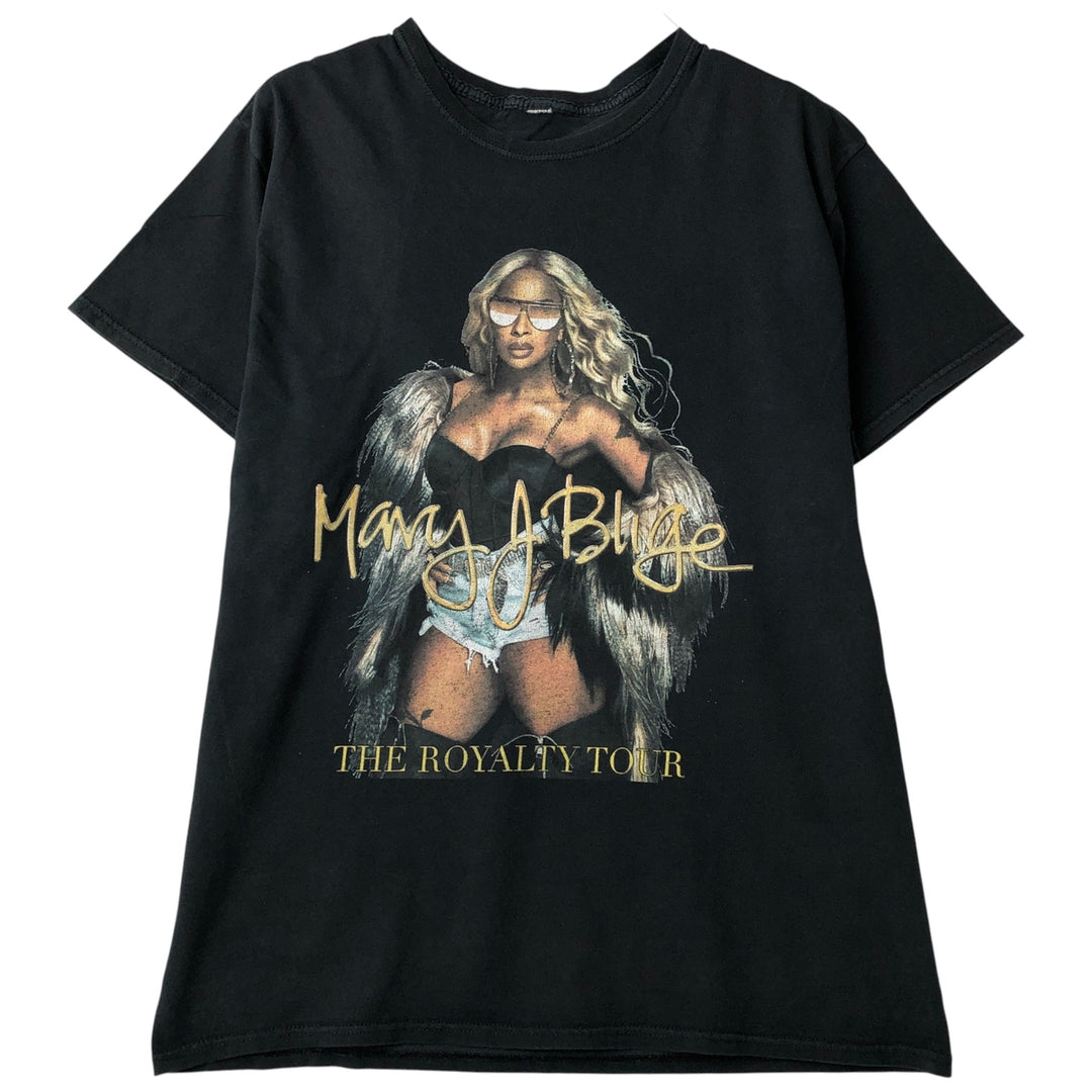 MARY.J.BLIGE NAS Rap T-shirt, Men's Size Medium unclear black type Vintage Second Hand