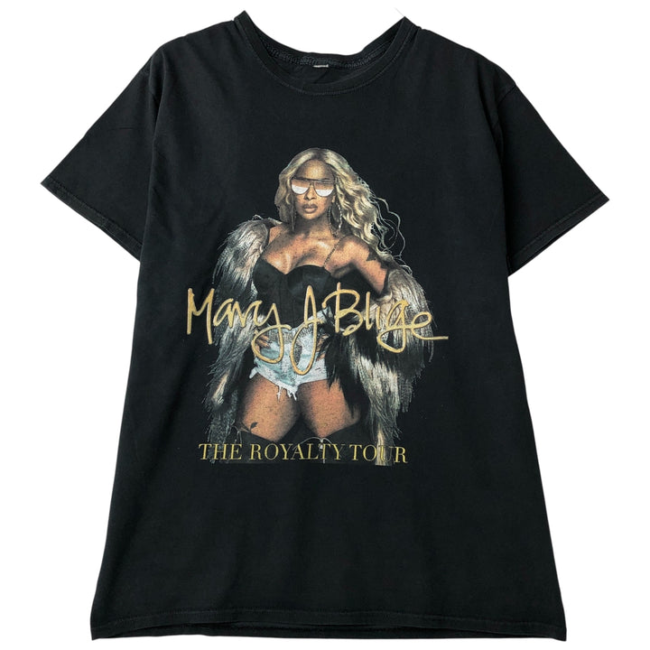 MARY.J.BLIGE NAS Rap T-shirt, Men's Size Medium unclear black type Vintage Second Hand