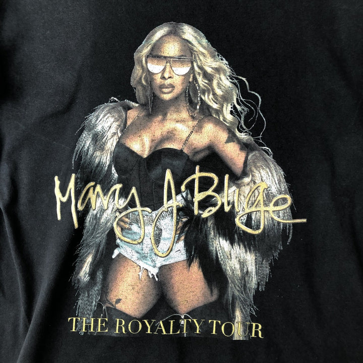 MARY.J.BLIGE NAS Rap T-shirt, Men's Size Medium unclear black type Vintage Second Hand