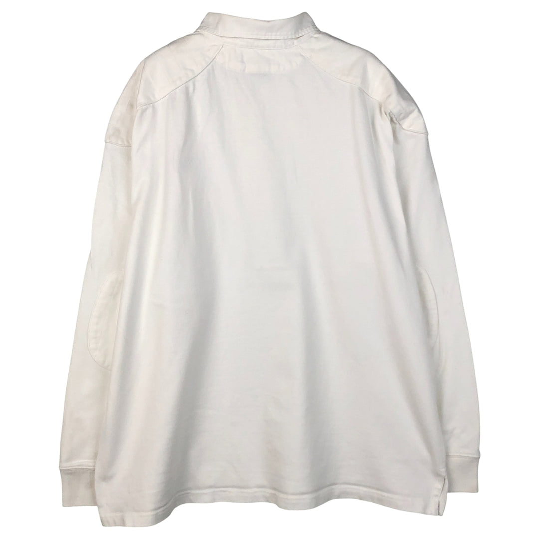 Ralph Lauren POLO by Ralph Lauren CUSTOM FIT long-sleeved rugby shirt, men's size XXL cotton white type Vintage Second Hand