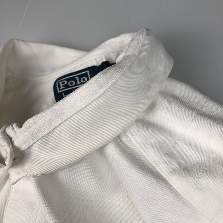 Ralph Lauren POLO by Ralph Lauren CUSTOM FIT long-sleeved rugby shirt, men's size XXL cotton white type Vintage Second Hand