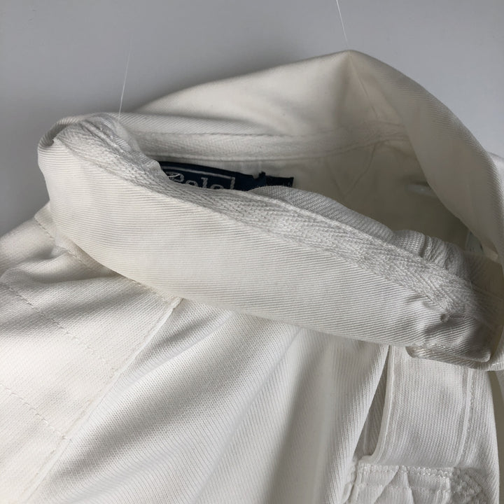 Ralph Lauren POLO by Ralph Lauren CUSTOM FIT long-sleeved rugby shirt, men's size XXL cotton white type Vintage Second Hand