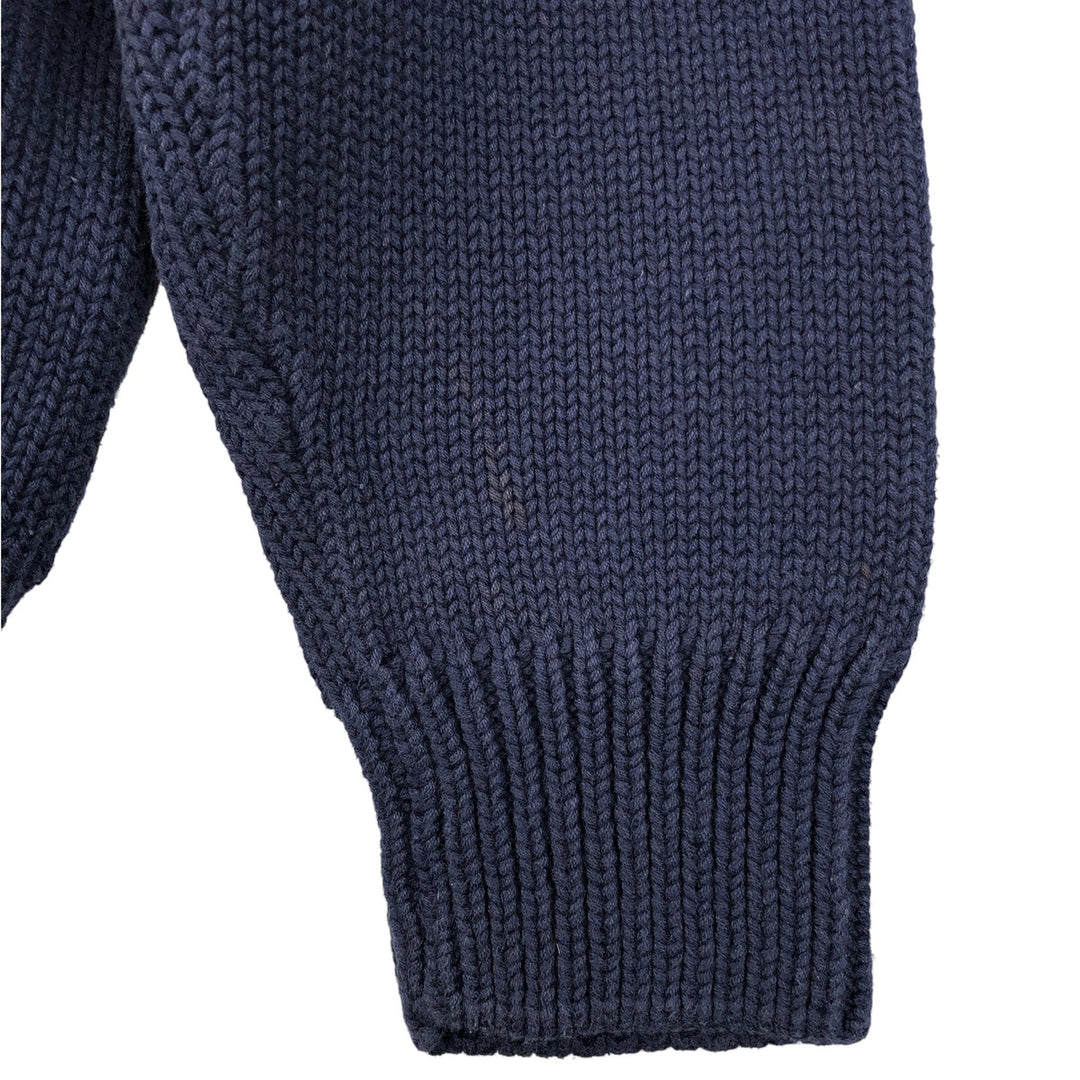 Vintage 80s-90'S Eddie Bauer Argyle Pattern Cotton Knit Sweater (Black Tag), Men's Size Medium cotton navy blue type Vintage Second Hand