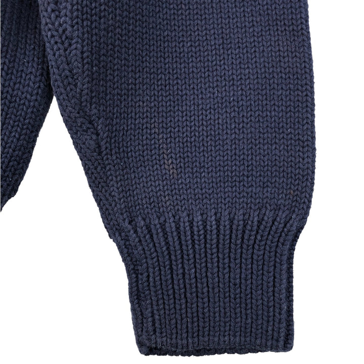 Vintage 80s-90'S Eddie Bauer Argyle Pattern Cotton Knit Sweater (Black Tag), Men's Size Medium cotton navy blue type Vintage Second Hand