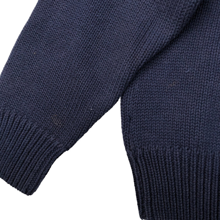 Vintage 80s-90'S Eddie Bauer Argyle Pattern Cotton Knit Sweater (Black Tag), Men's Size Medium cotton navy blue type Vintage Second Hand