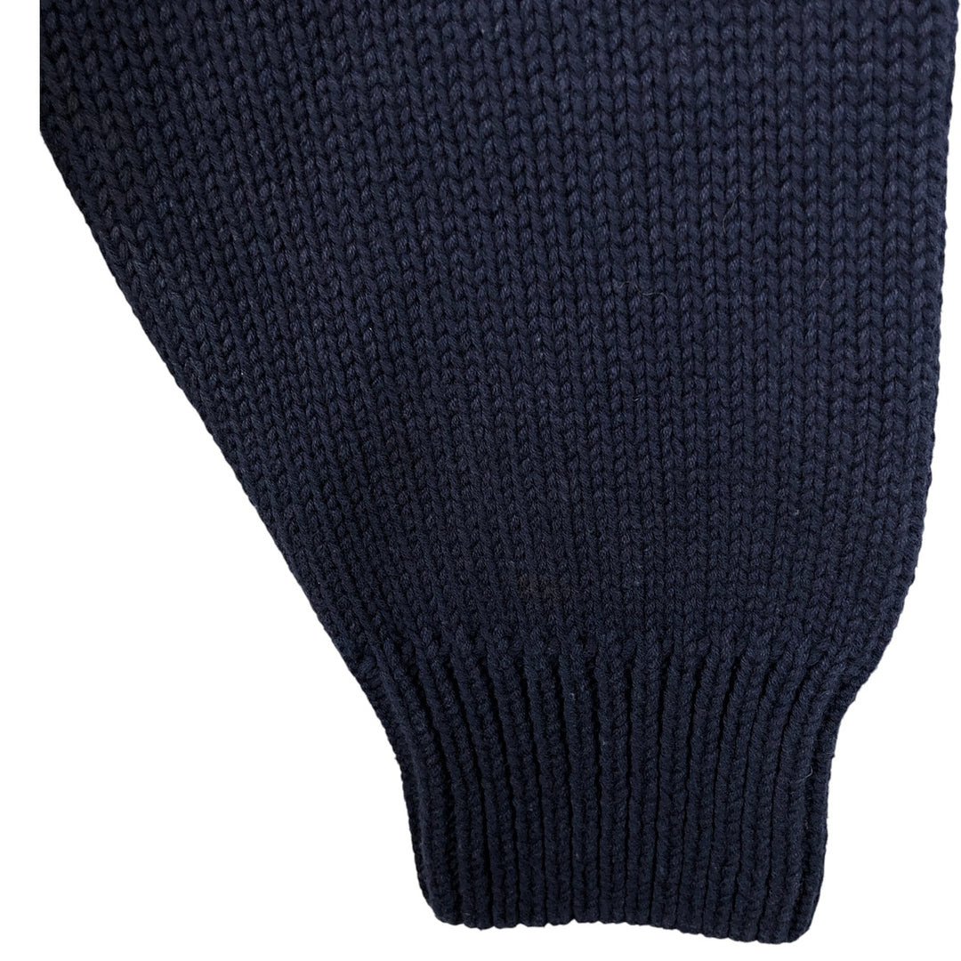 Vintage 80s-90'S Eddie Bauer Argyle Pattern Cotton Knit Sweater (Black Tag), Men's Size Medium cotton navy blue type Vintage Second Hand