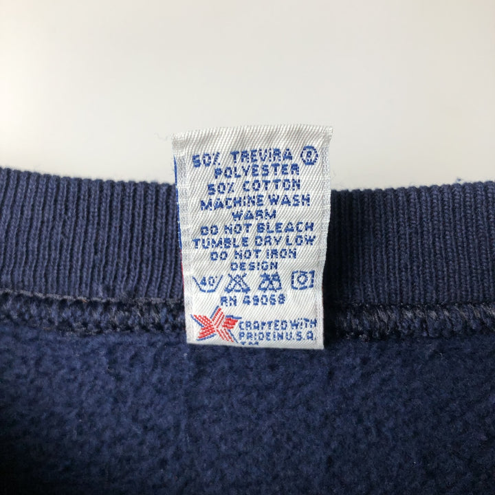 Vintage 90'S SOFFE HEAVY SWEATS college sweatshirt, made in the USA, men's size XL cotton navy blue type Vintage Second Hand