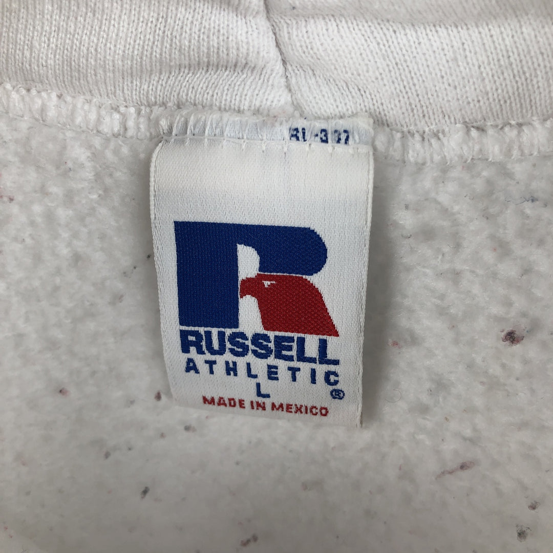 Vintage 90'S Russell ATHLETIC College Pullover Hoodie, Men's Size L polyester white type Vintage Second Hand