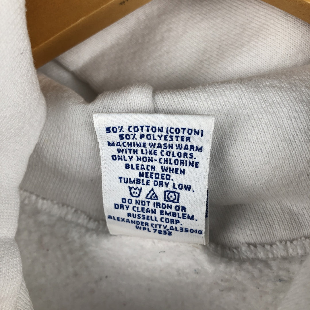 Vintage 90'S Russell ATHLETIC College Pullover Hoodie, Men's Size L polyester white type Vintage Second Hand