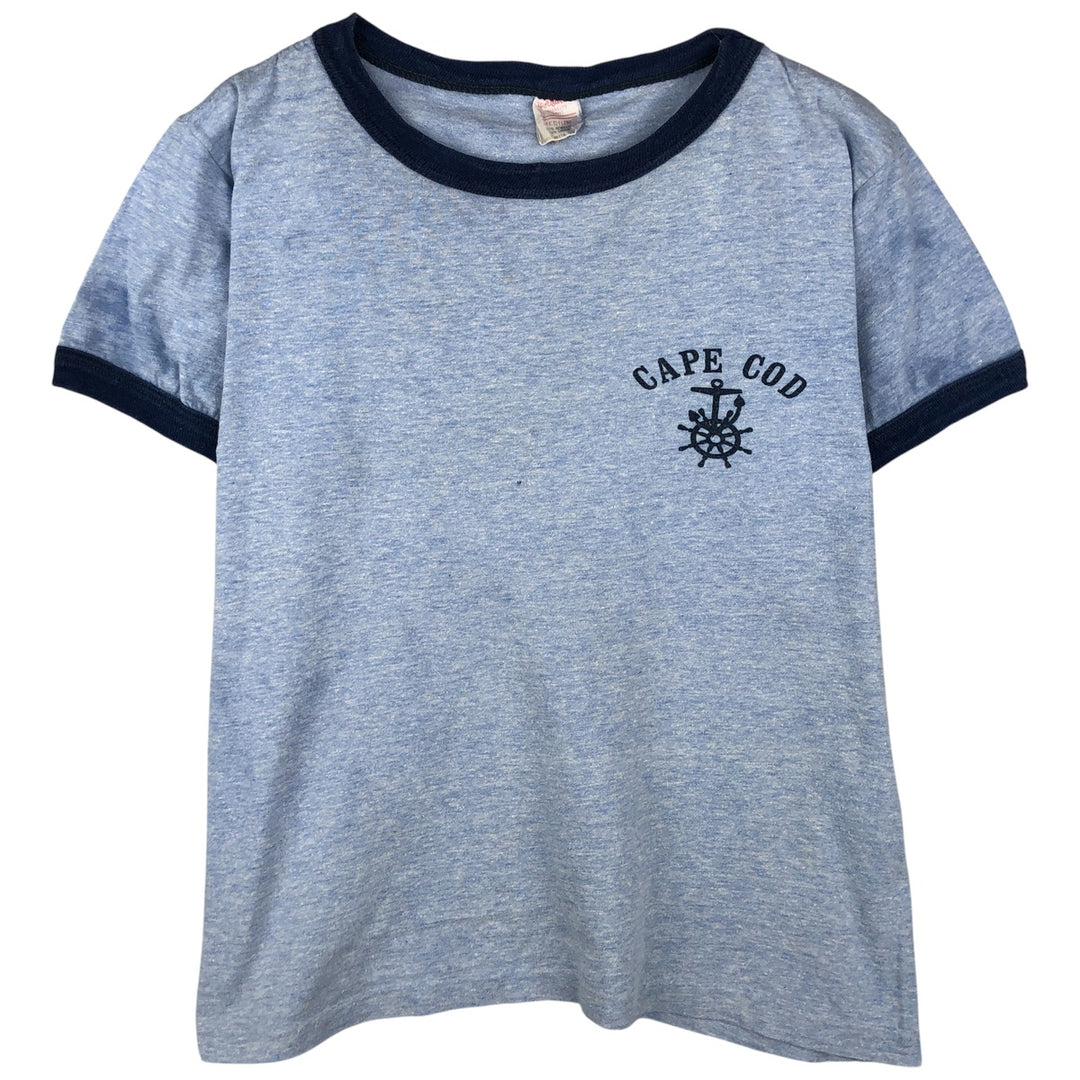 Vintage 1970'S Sportswear Ringer T-shirt, Men's Size Medium acrylic Blue type light blue Vintage Second Hand