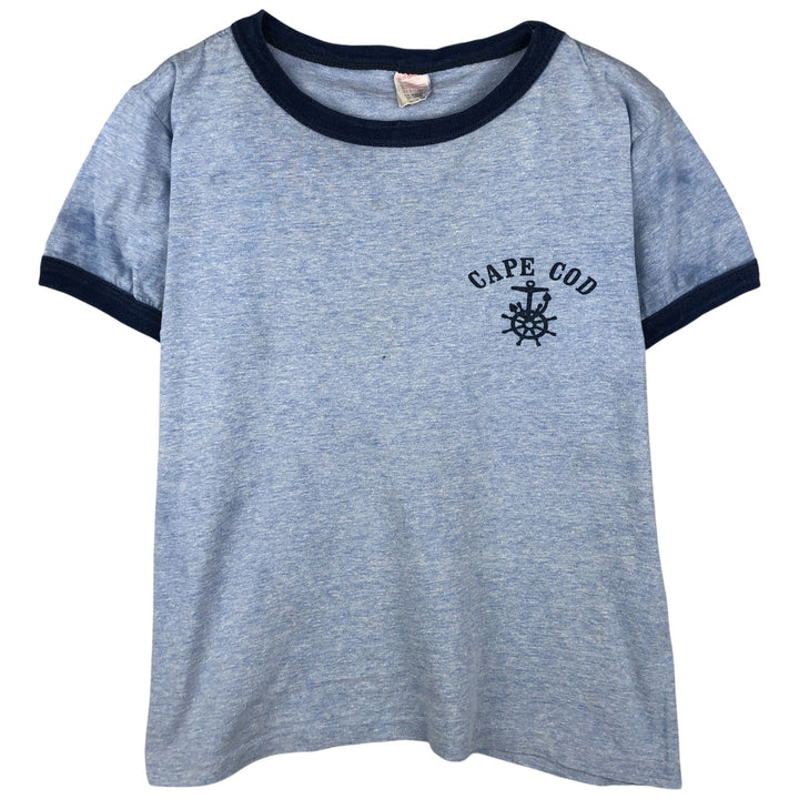 Vintage 1970'S Sportswear Ringer T-shirt, Men's Size Medium acrylic Blue type light blue Vintage Second Hand