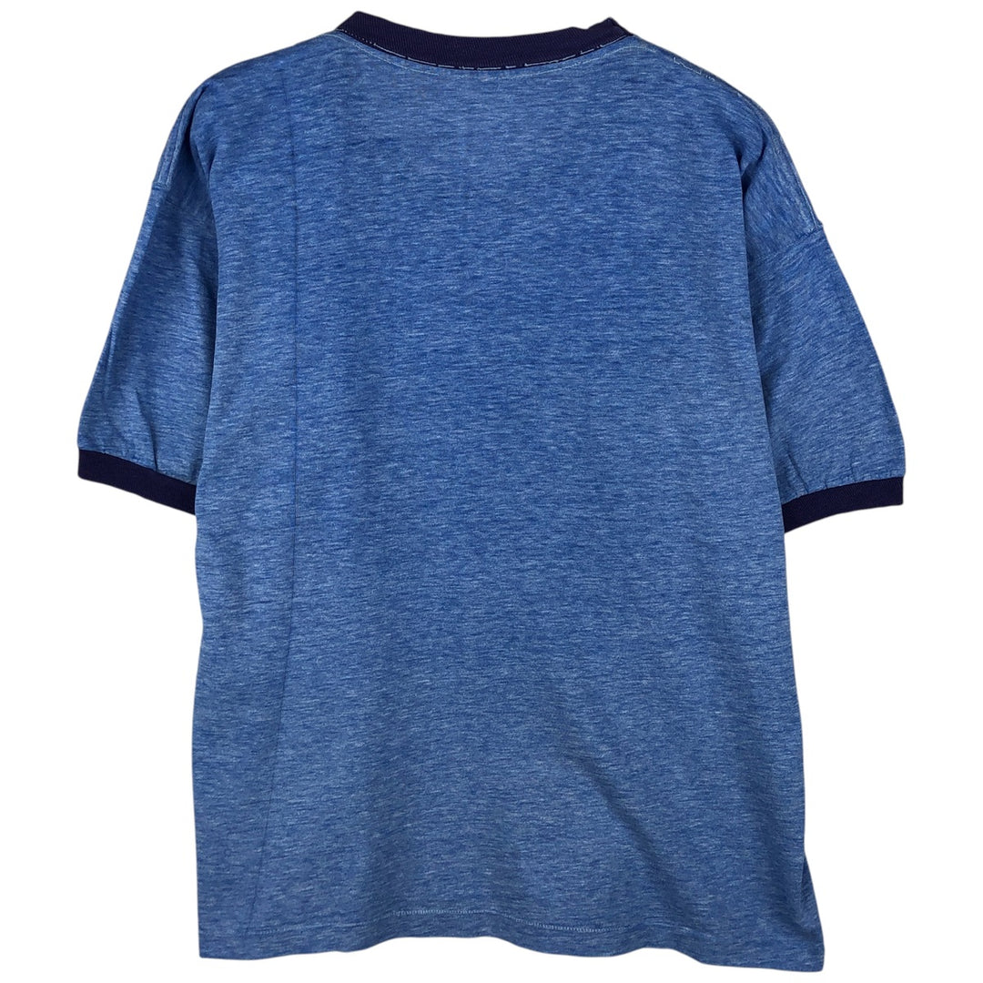 Vintage College Ringer T-Shirt, Men's Size Small unclear blue type Vintage Second Hand