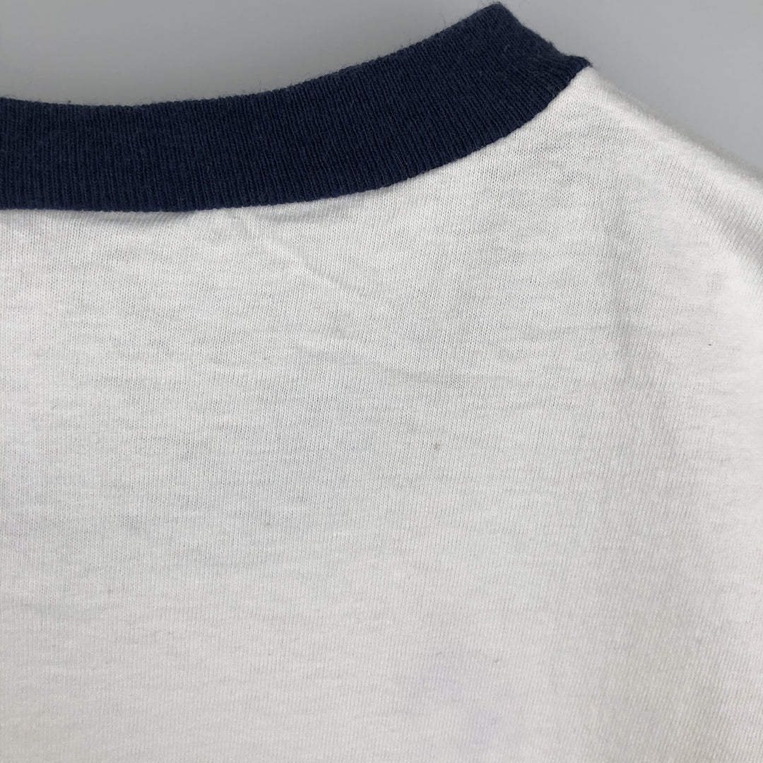 90'S ONEITA PowerPro Ringer T-Shirt, Men's XL, Vintage cotton white type Vintage Second Hand