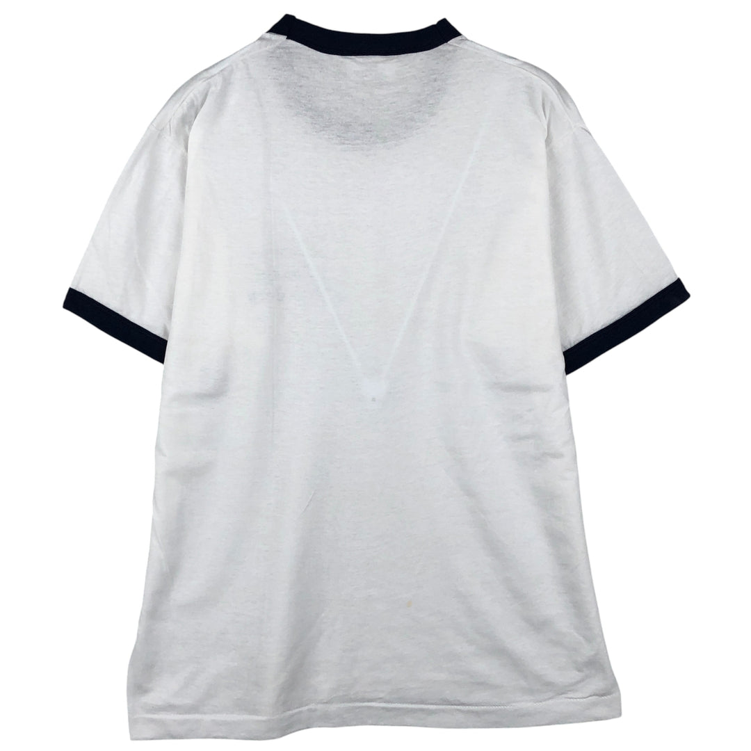 90'S Vintage College Lane Ringer T-Shirt, Made in USA, Men's XL polyester white type Vintage Second Hand