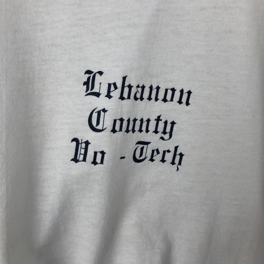 90'S Vintage College Lane Ringer T-Shirt, Made in USA, Men's XL polyester white type Vintage Second Hand