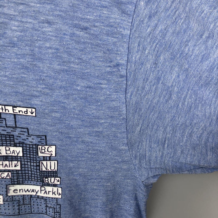 Vintage 90'S Ringer T-shirt, Men's Size Small unclear blue type Vintage Second Hand