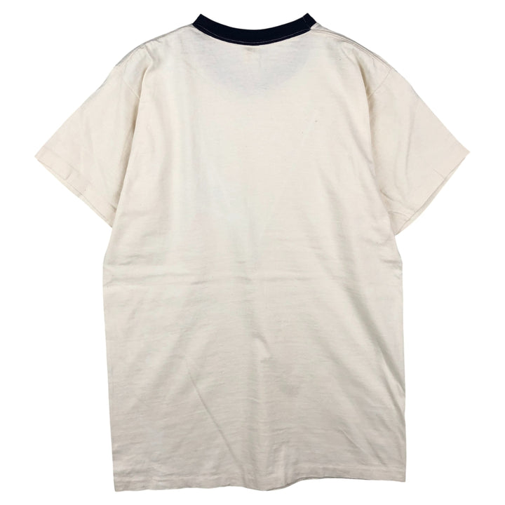 Vintage 1970'S Velva Sheen College Ringer T-Shirt, Men's Size L cotton ivory Vintage Second Hand