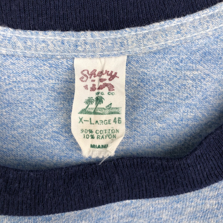 Sherry Ringer T-shirt, men's, XL, vintage cotton blue type Vintage Second Hand