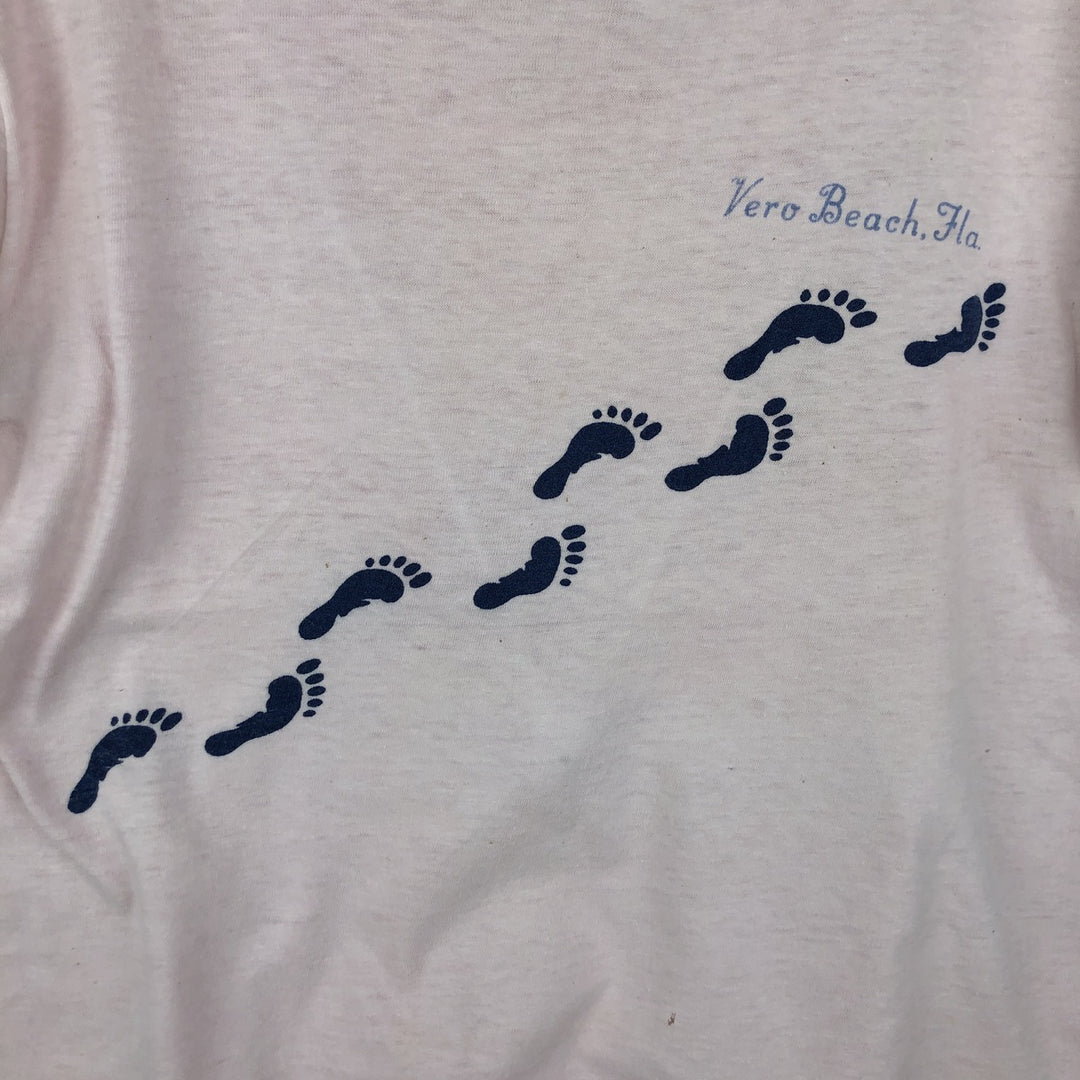 Vintage Ringer T-shirt, men's size M cotton pink type Vintage Second Hand