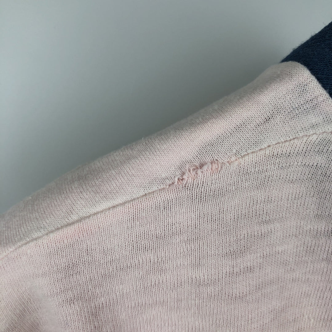 Vintage Ringer T-shirt, men's size M cotton pink type Vintage Second Hand