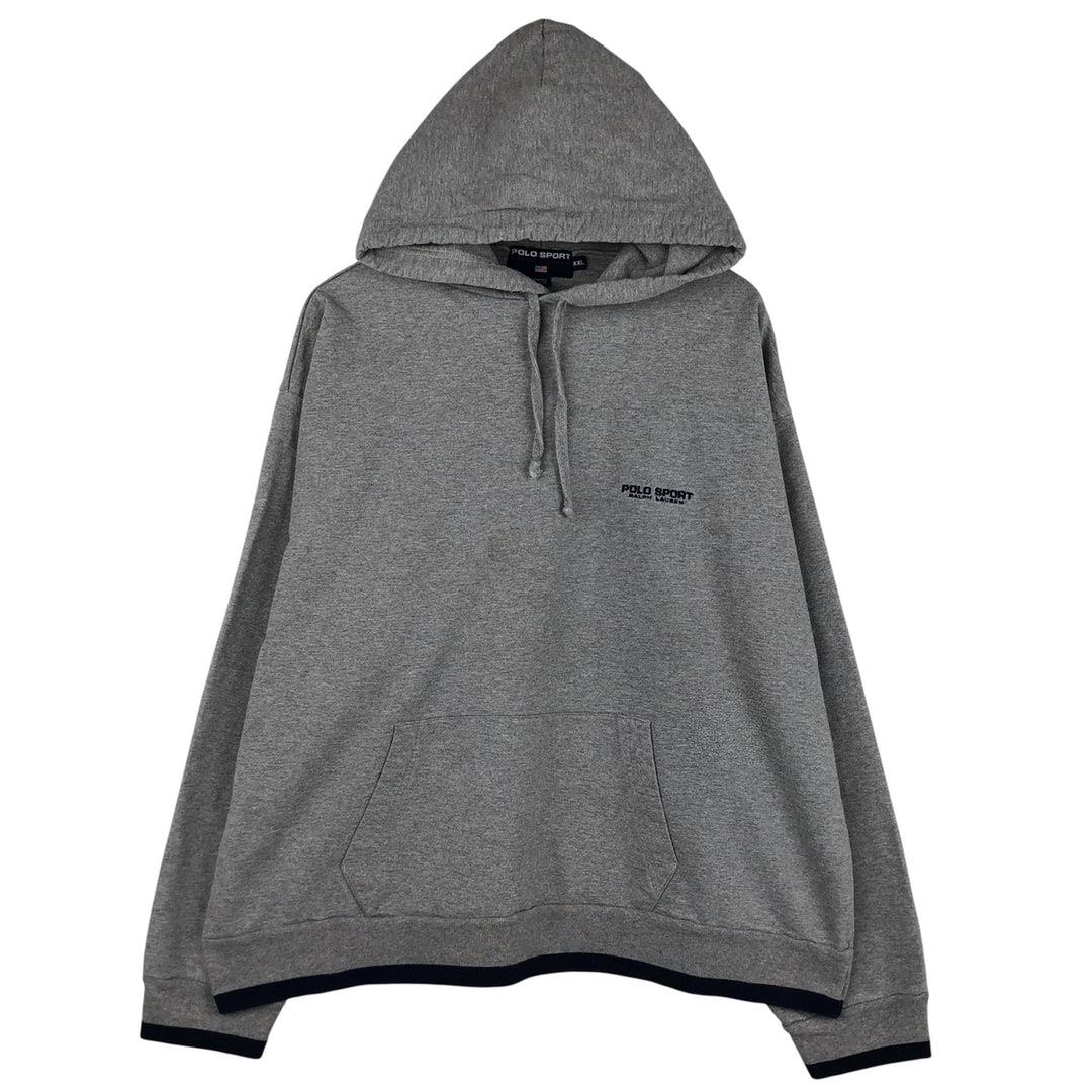 Ralph Lauren POLO SPORT Men's XXL Pullover Hoodie cotton gray type Vintage Second Hand