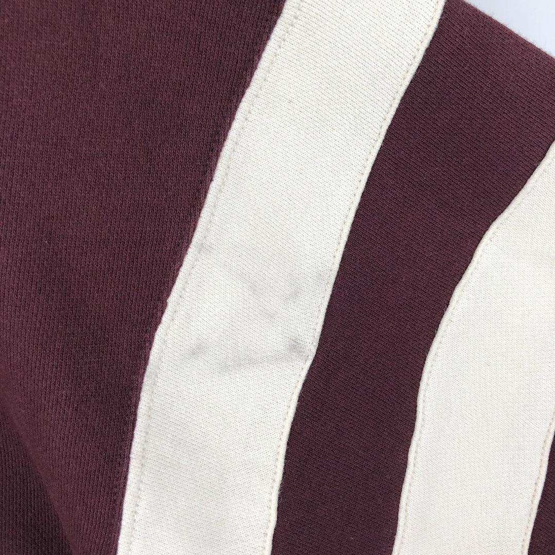 2000'S Ralph Lauren Polo Jeans Company Half-Zip Pullover Hoodie, Men's Size L cotton burgundy type Vintage Second Hand