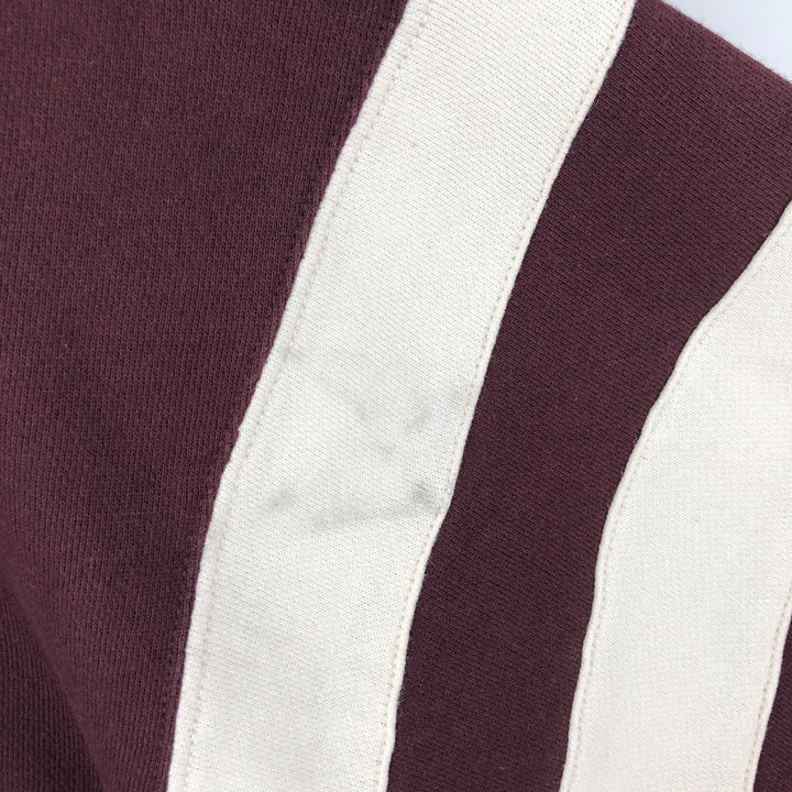 2000'S Ralph Lauren Polo Jeans Company Half-Zip Pullover Hoodie, Men's Size L cotton burgundy type Vintage Second Hand