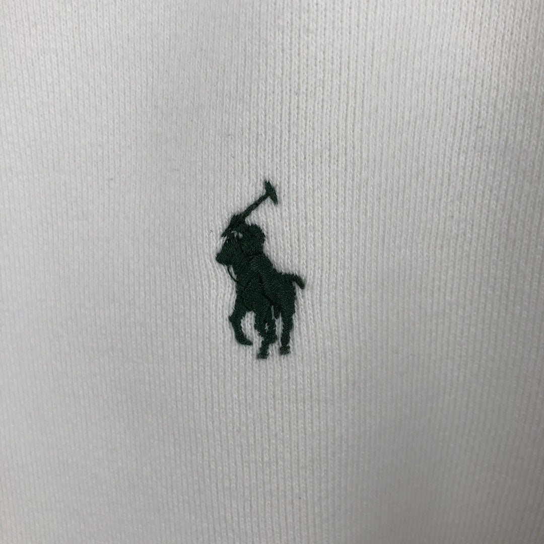 Ralph Lauren POLO by Ralph Lauren Sweatshirt Half Button Hoodie Men's XL cotton white type Vintage Second Hand