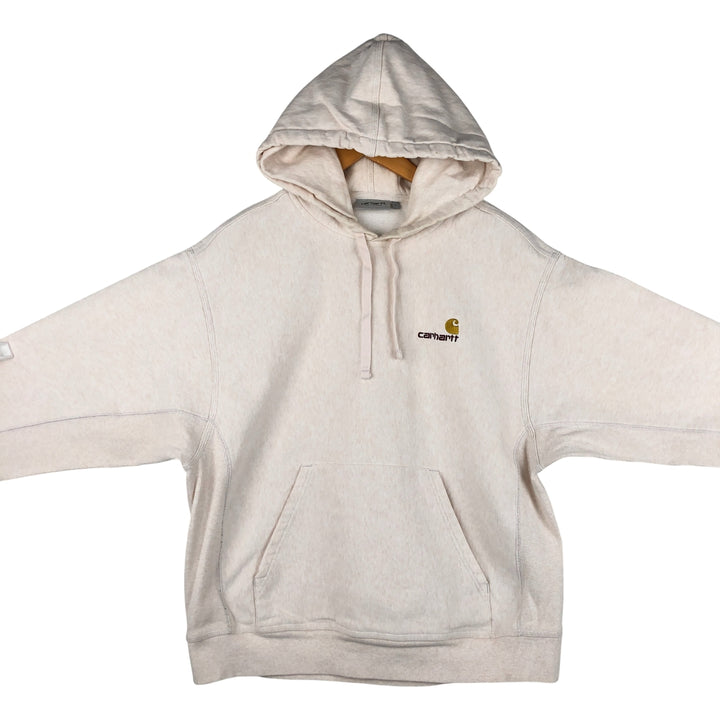 Carhartt Hooded American Script Sweatshirt, Men's Large Pullover Hoodie cotton coral Vintage Second Hand