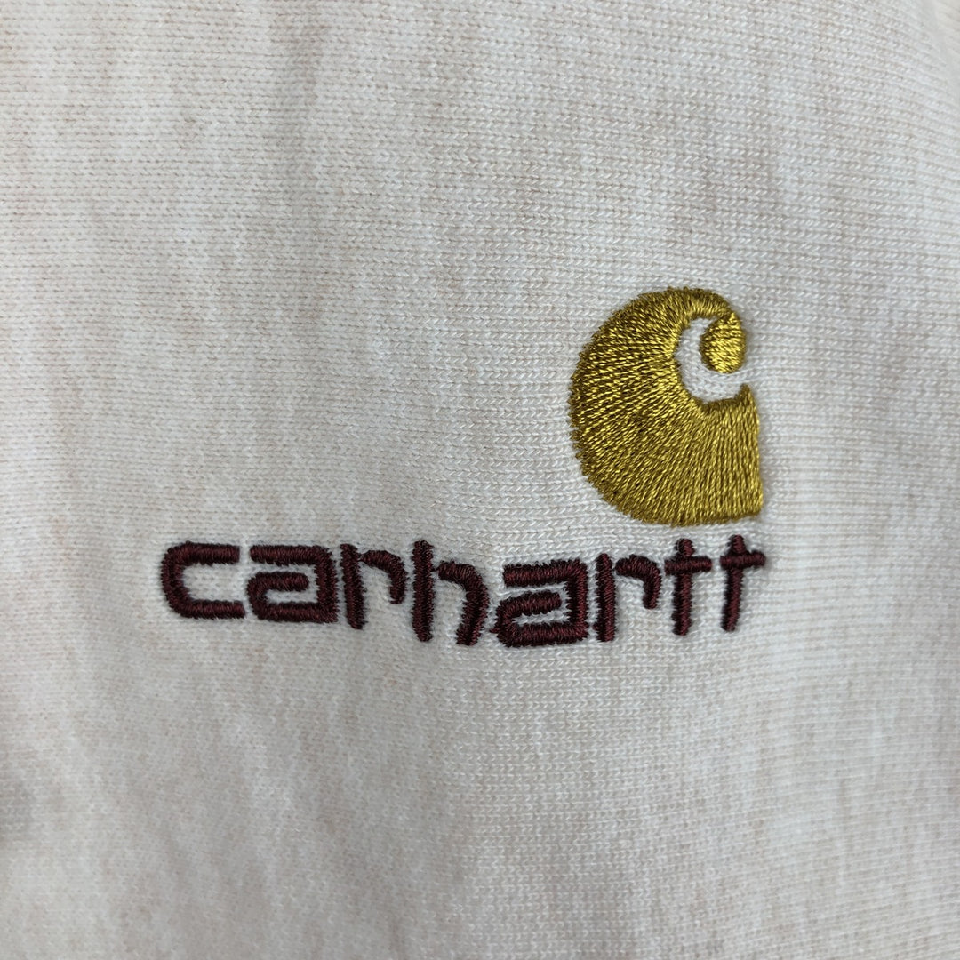 Carhartt Hooded American Script Sweatshirt, Men's Large Pullover Hoodie cotton coral Vintage Second Hand
