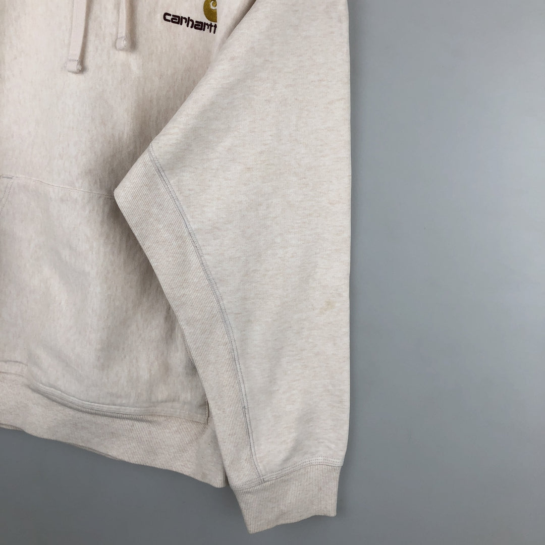 Carhartt Hooded American Script Sweatshirt, Men's Large Pullover Hoodie cotton coral Vintage Second Hand