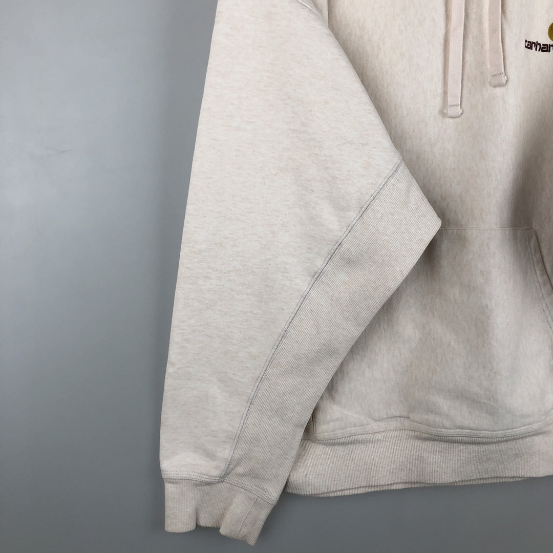 Carhartt Hooded American Script Sweatshirt, Men's Large Pullover Hoodie cotton coral Vintage Second Hand