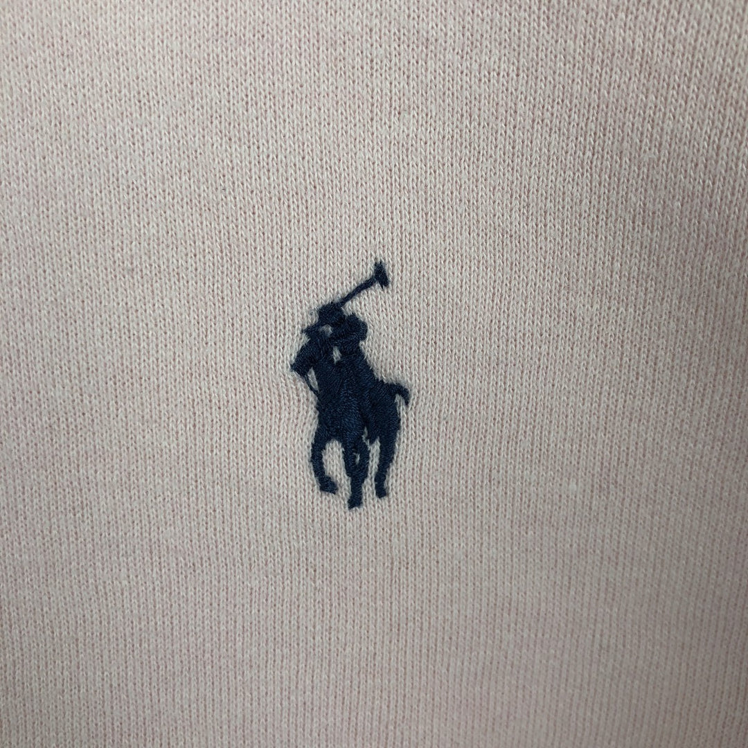 Ralph Lauren POLO RALPH LAUREN sweatshirt pullover hoodie, men's size L cotton coral Vintage Second Hand