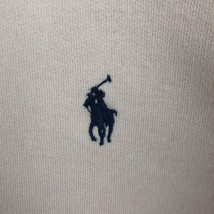 Ralph Lauren POLO RALPH LAUREN sweatshirt pullover hoodie, men's size L cotton coral Vintage Second Hand