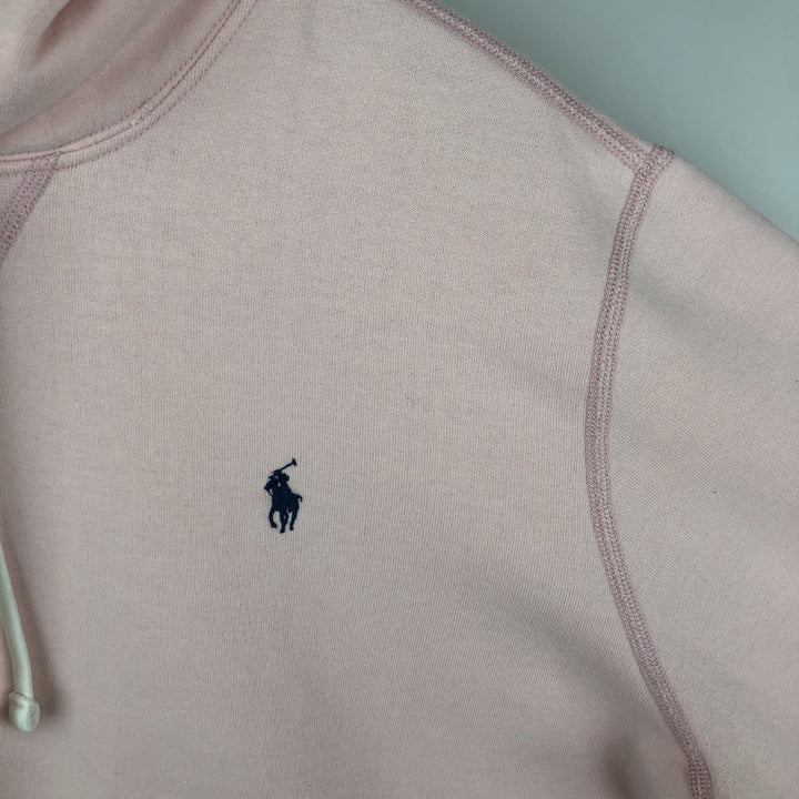 Ralph Lauren POLO RALPH LAUREN sweatshirt pullover hoodie, men's size L cotton coral Vintage Second Hand